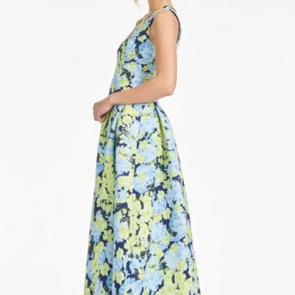 Sachin & Babi Garden Club Brooke Floral Mikado Ballgown - Picture 3 of 6